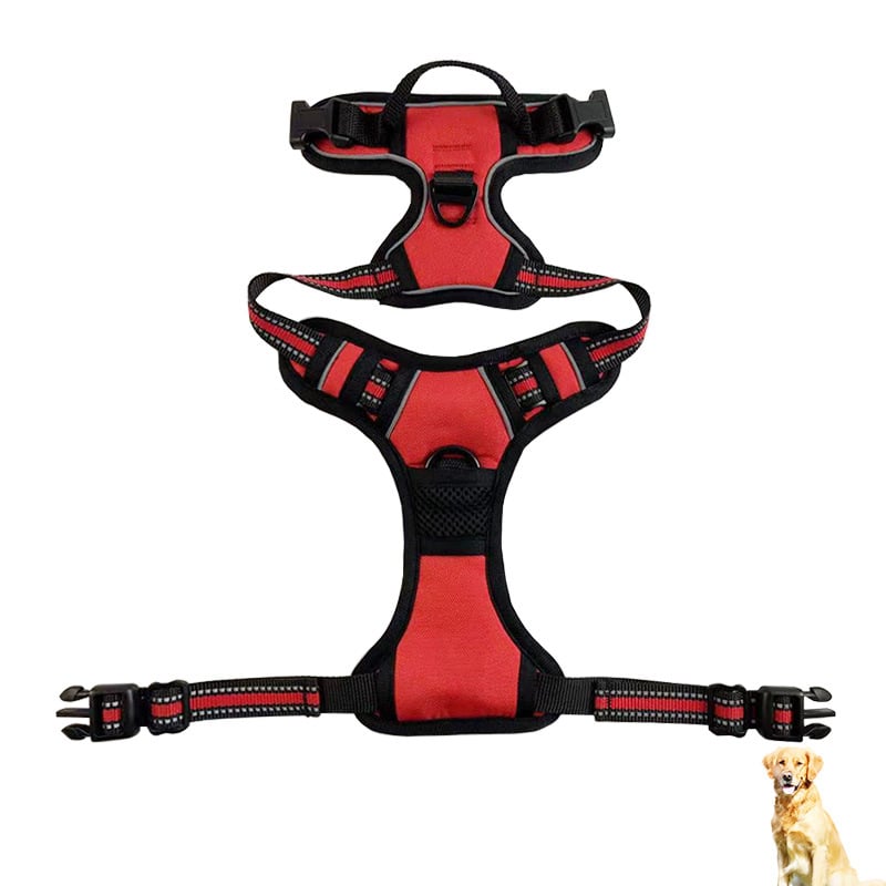 Reflective Nylon Chest and Back Harness for Dogs