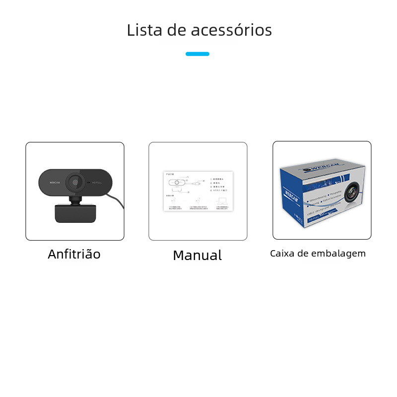 HD USB Webcam for Online Meetings and Streaming
